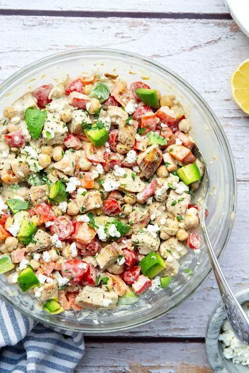 Whole Foods Chicken Salad with Chickpeas and Tahini Dressing