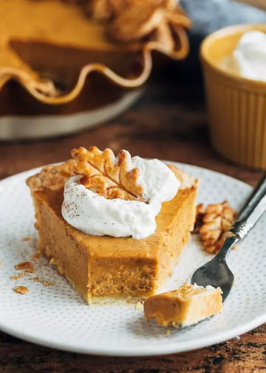 Whole Pumpkin Pie with Spiced Custard Filling