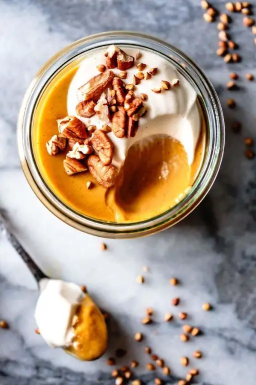 Whole Pumpkin Pudding with Cinnamon and Nutmeg