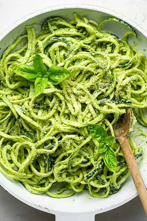 Zucchini Noodles with Avocado Pesto
