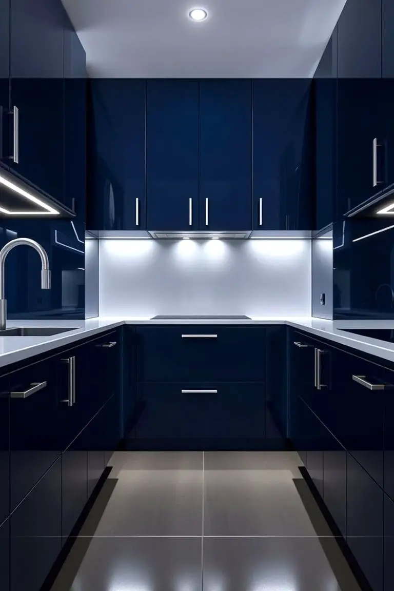 High-Gloss Contemporary Cabinets