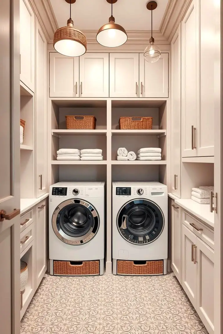 Integrated Washer-Dryer Cubbies