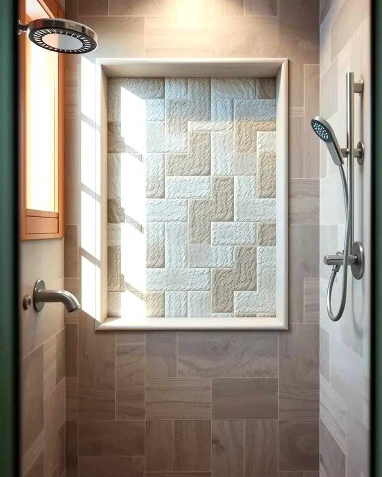 Textured Wall Shower Niche