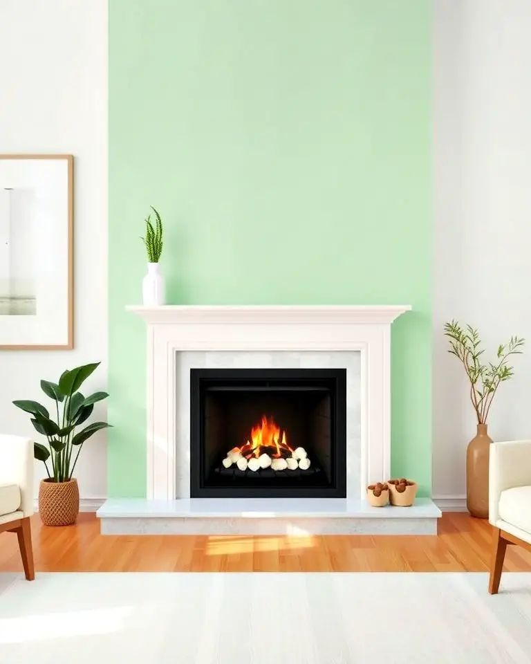 Mint Green Accent Wall