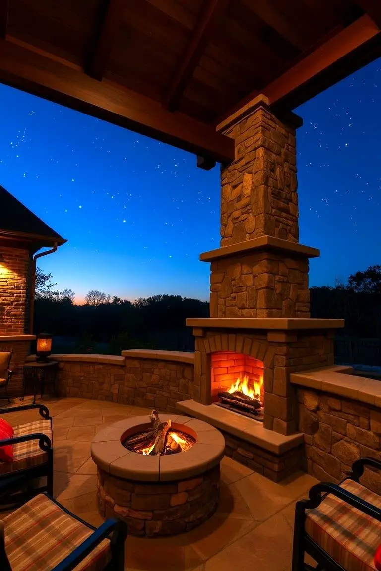 Cozy Outdoor Fireplaces