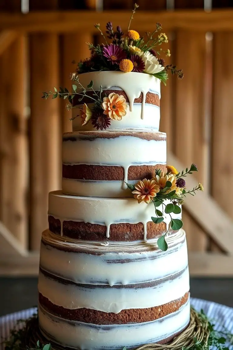 Rustic Charm Naked Cake