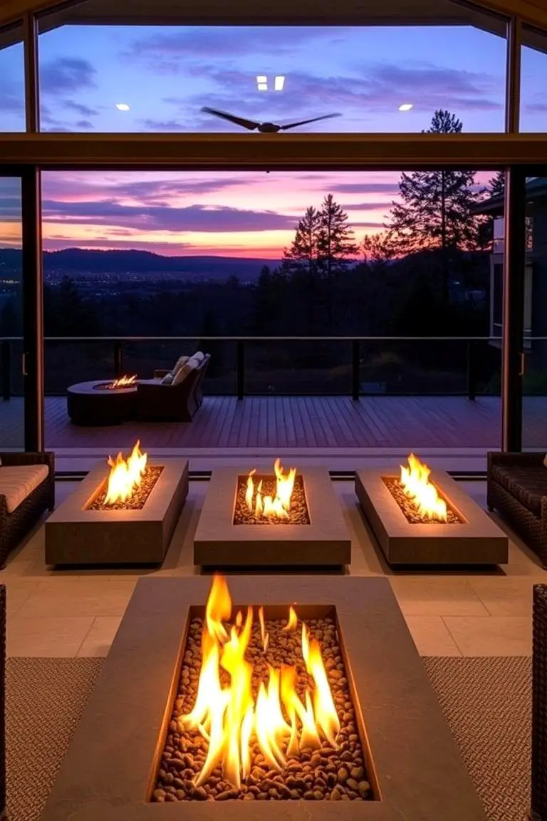 Indoor-Outdoor Fireplace Transition