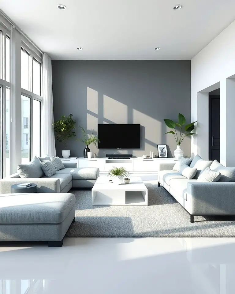 Minimalist Grey and White Furniture