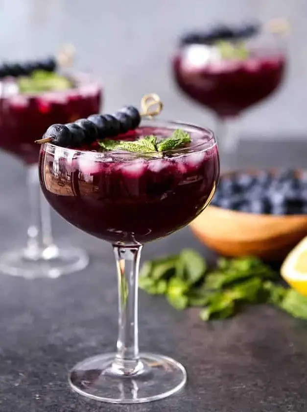 Sparkling Blueberry Lemonade Mojitos