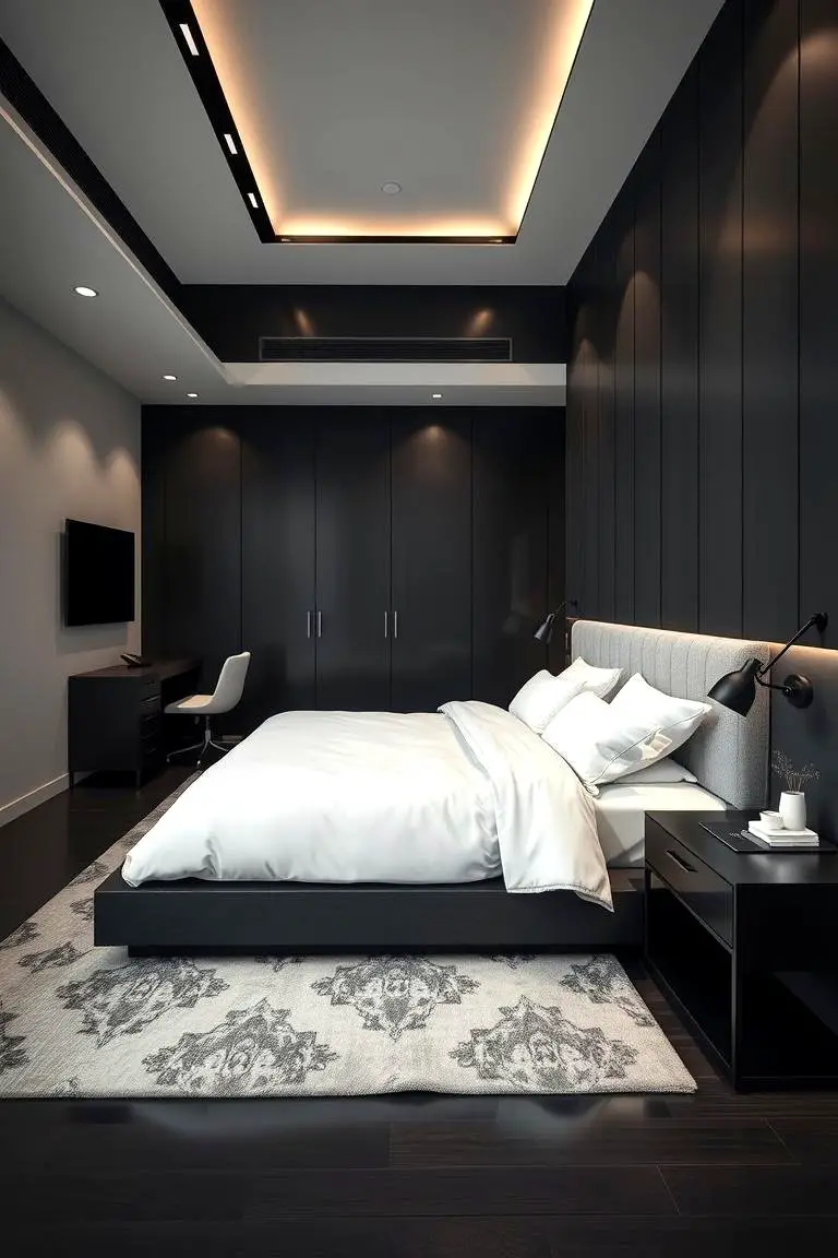 Sleek Modern Loft Bedroom