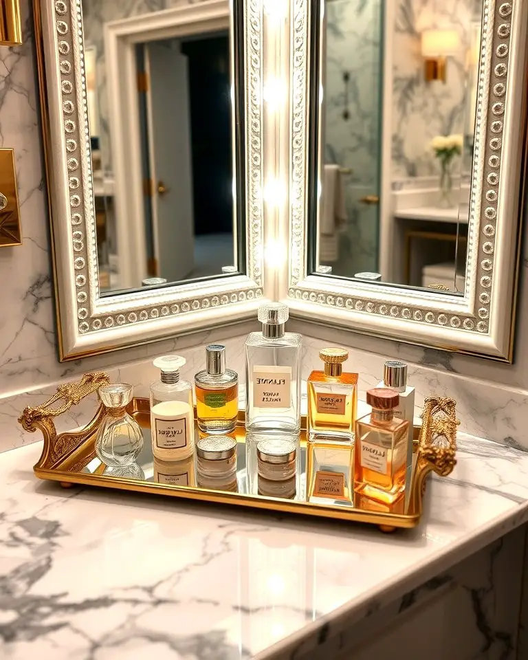 Mirrored Tray for a Touch of Elegance