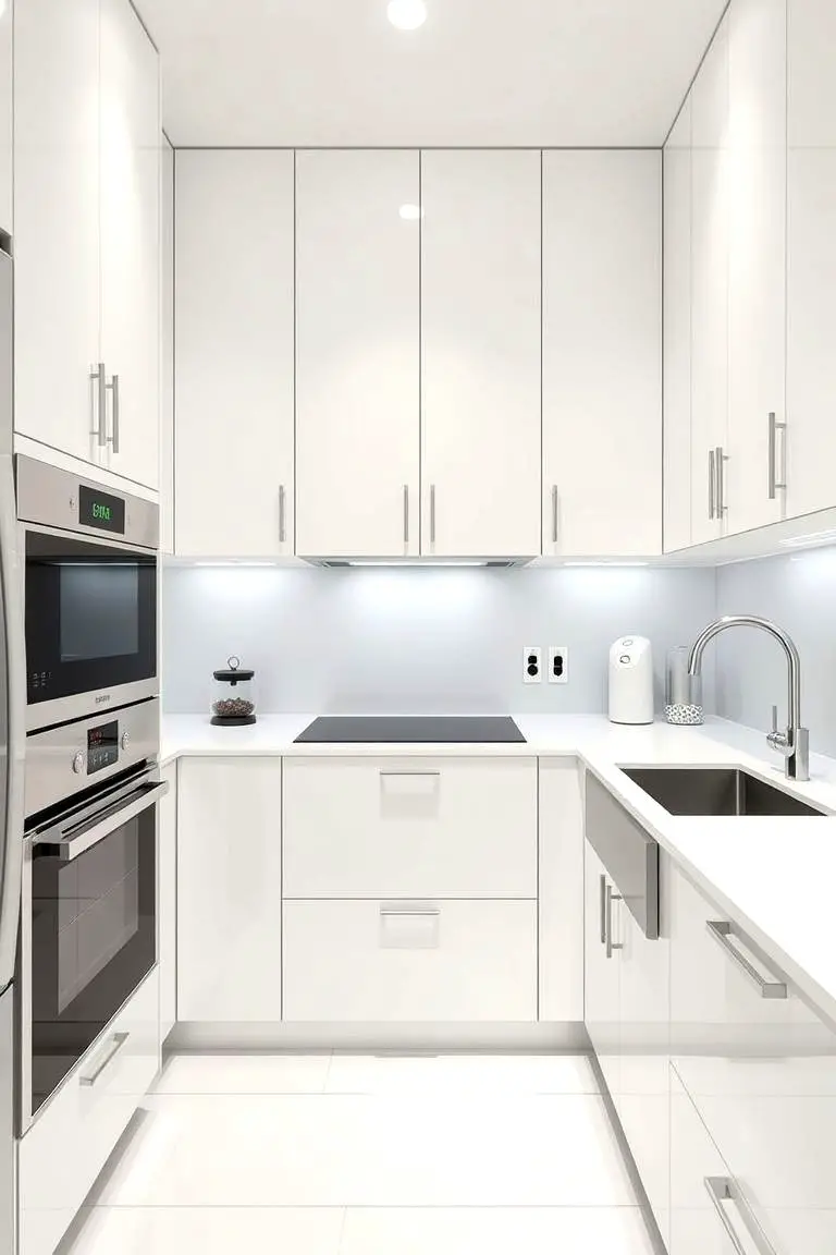 Smart Kitchen with White Appliances