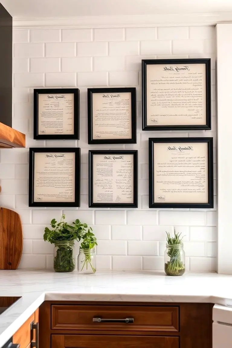 Framed Family Recipe Collection