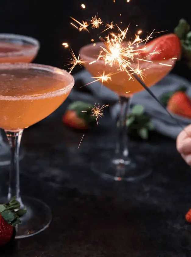 Sparkling Strawberry Martinis