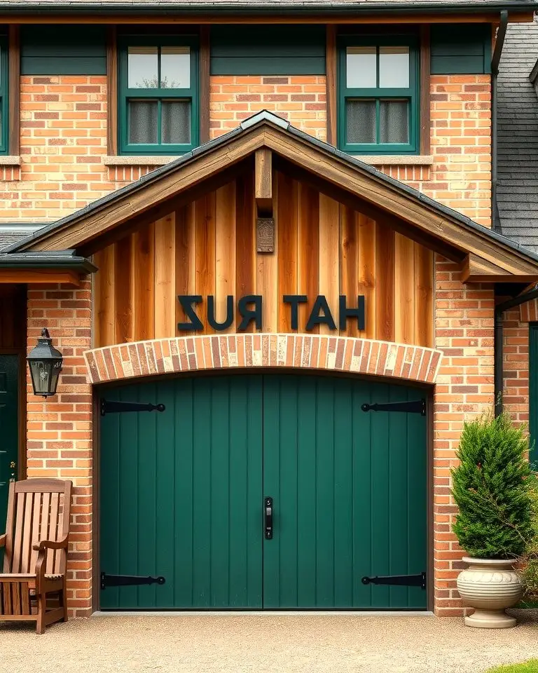 Forest Green Garage Door for a Rustic Appeal