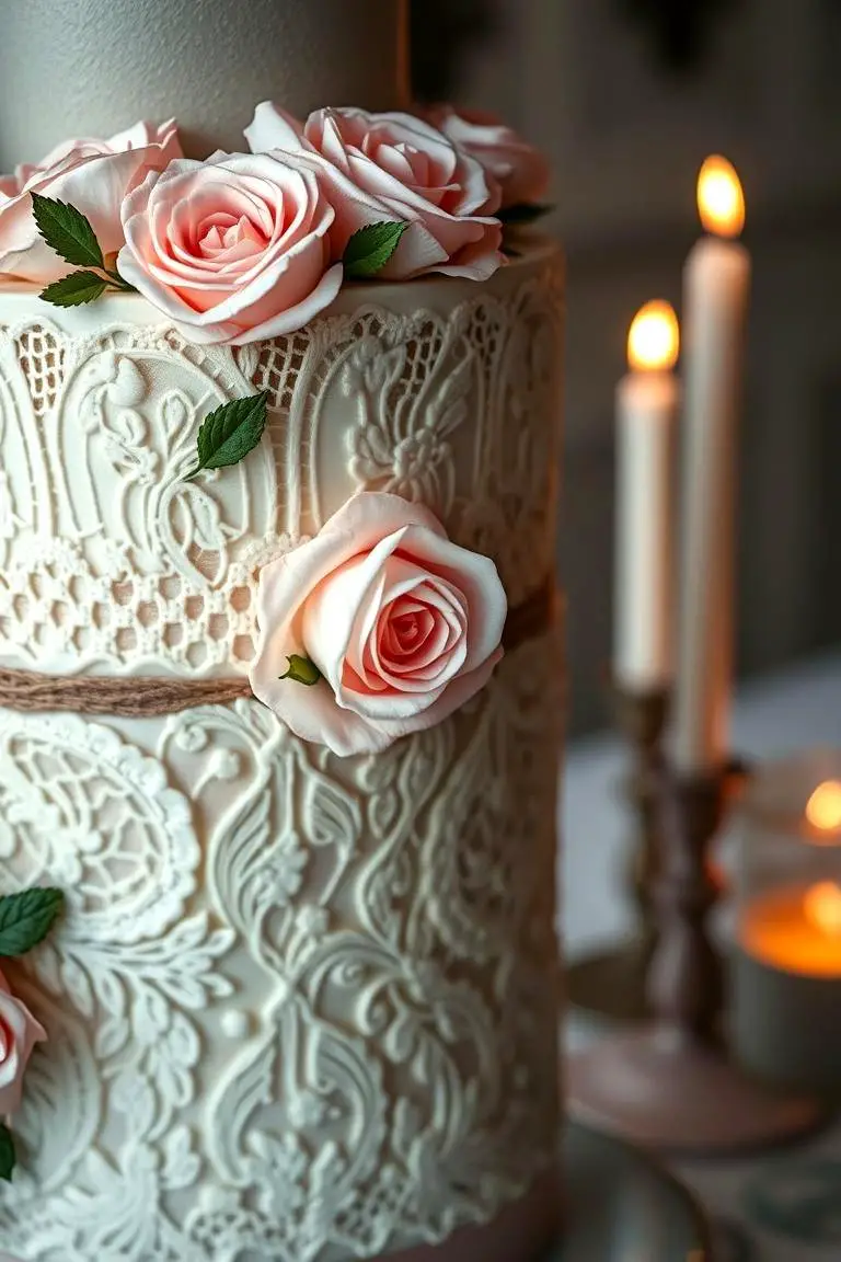Vintage Lace Detail Cake