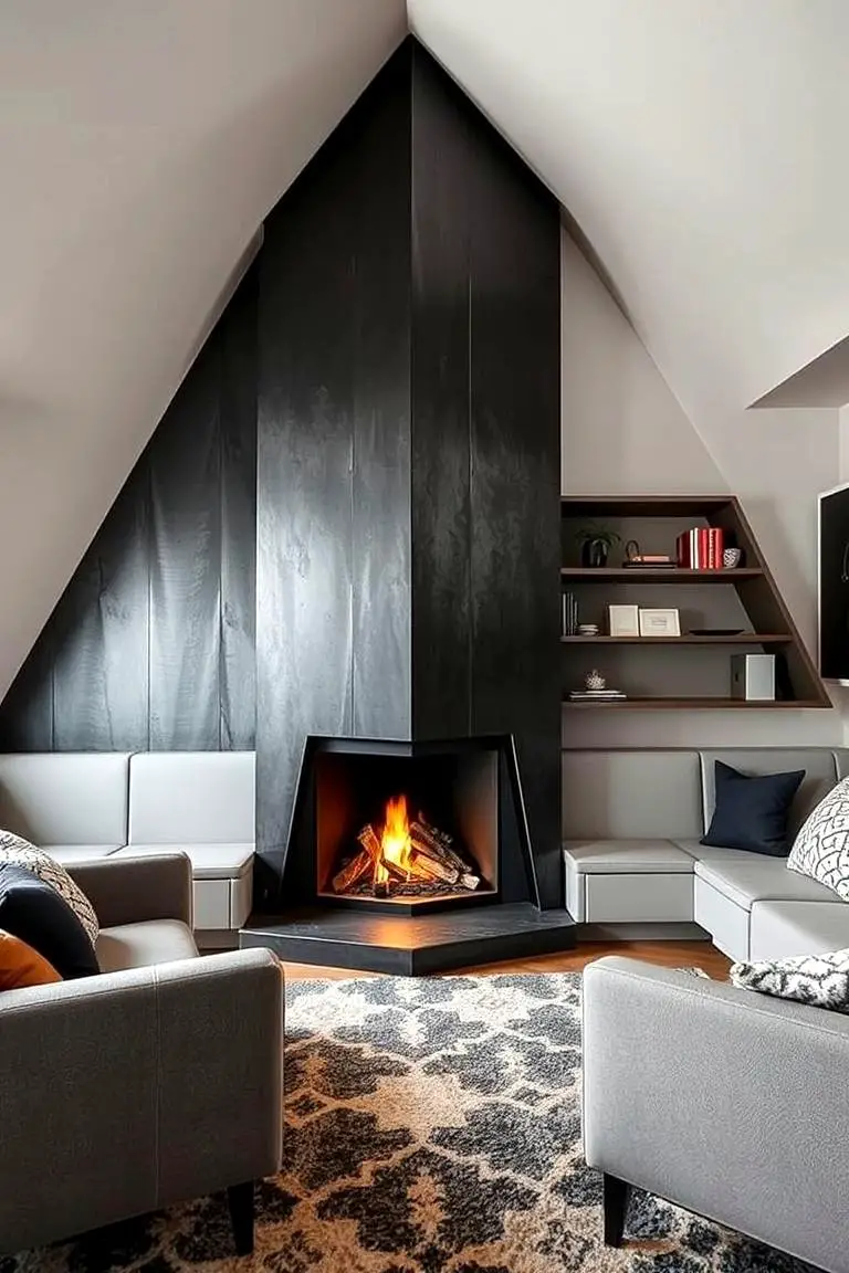 Corner Fireplace