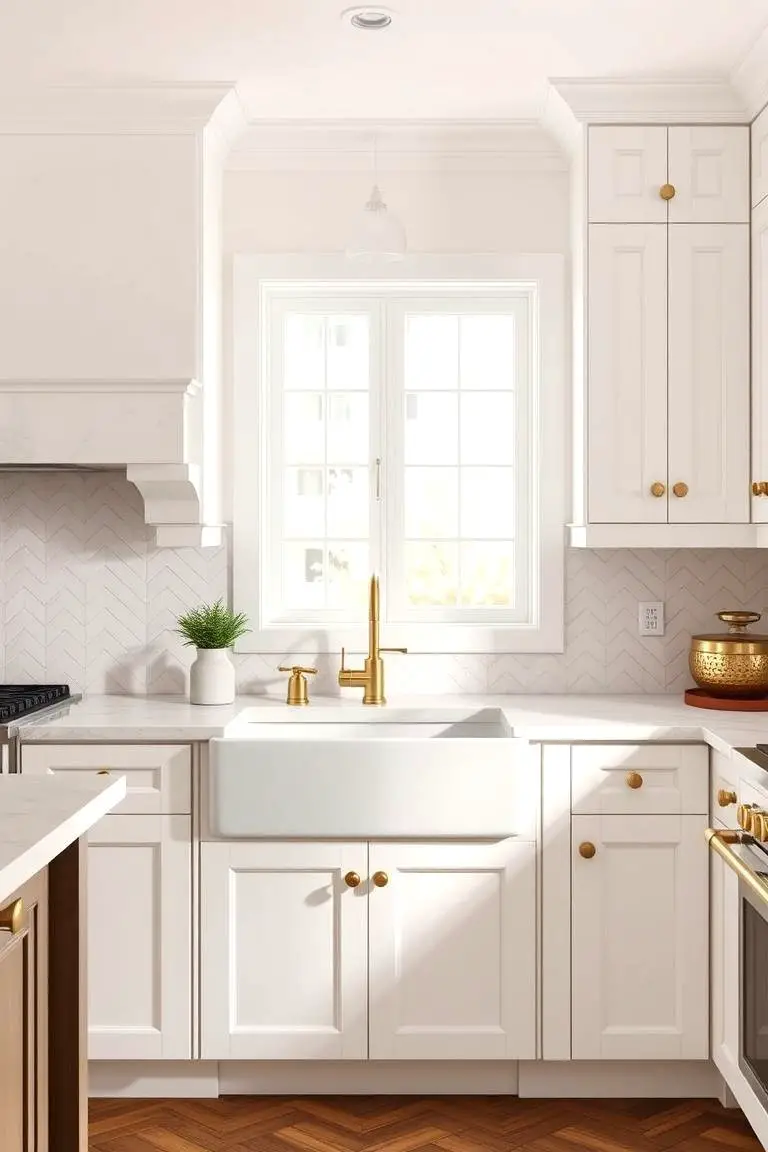 Classic White Kitchen Elegance