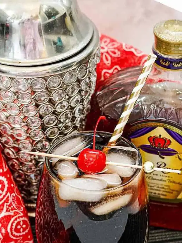 Whiskey Cherry Coke Smash