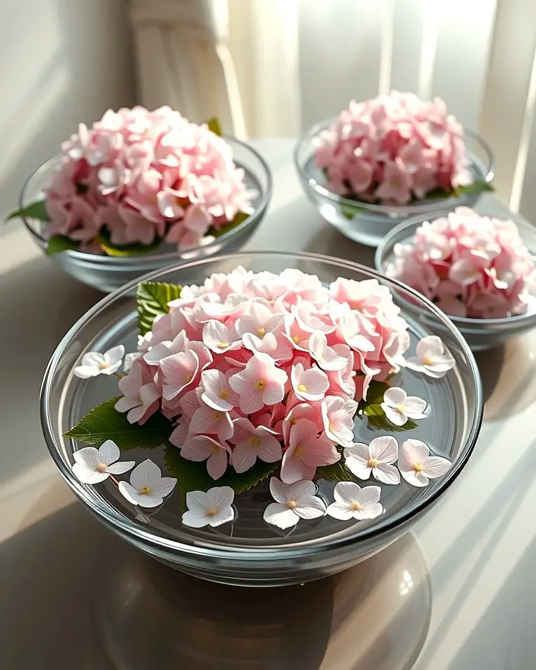 Floating Hydrangea Blossoms