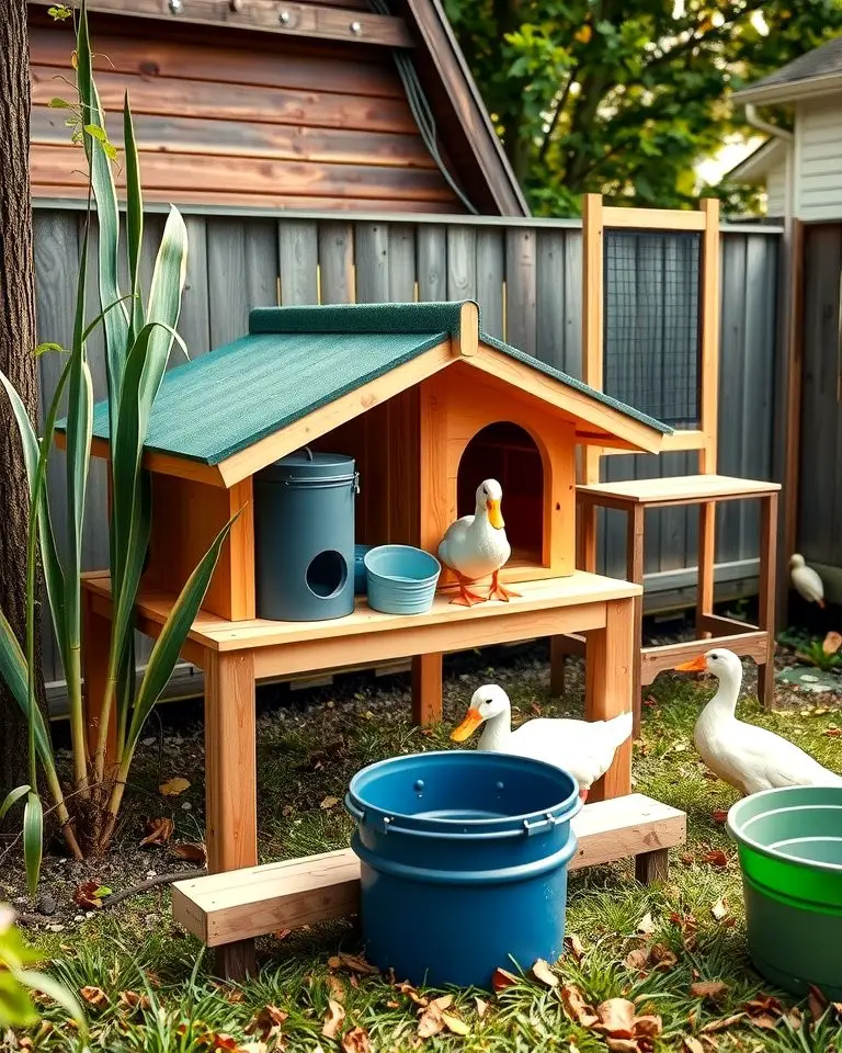 Duck House with Rainwater Collection