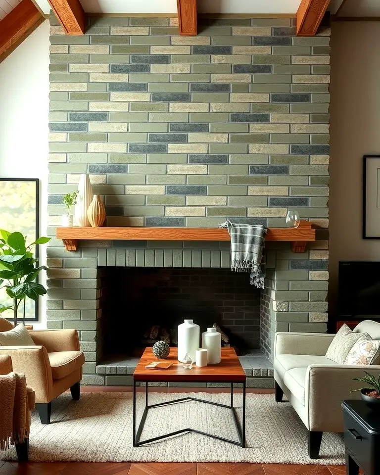 Olive Green Brickwork