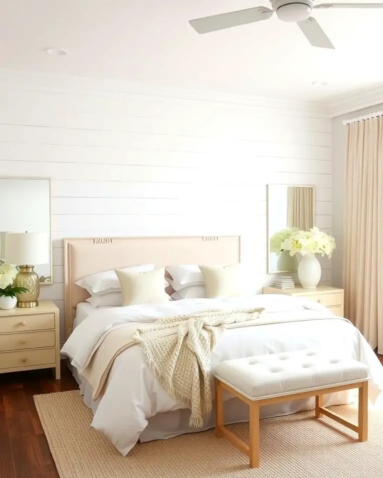 White Accent Wall for Contrast