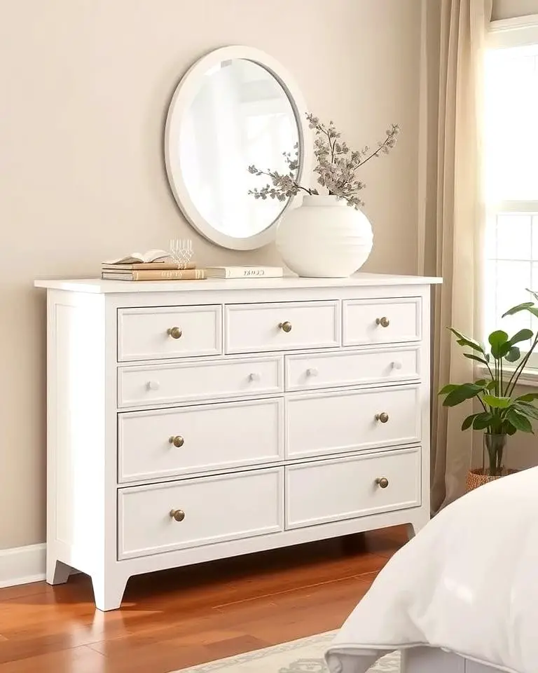 White Dresser for Clean Storage