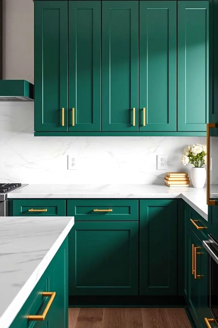 Bold Color Accent Cabinets