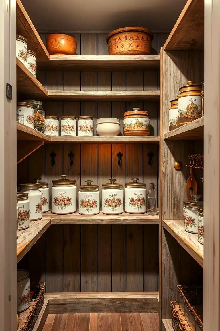 Vintage-Inspired Pantry Decor