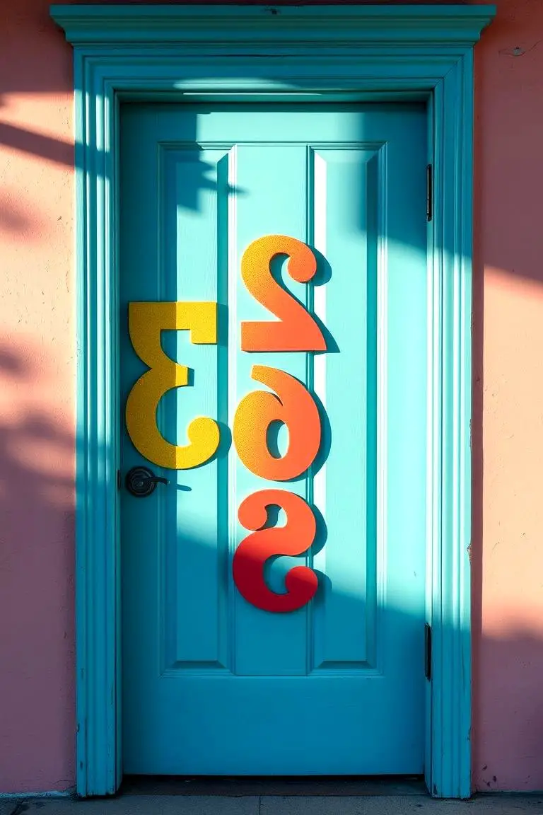 Vibrant Colorful House Numbers