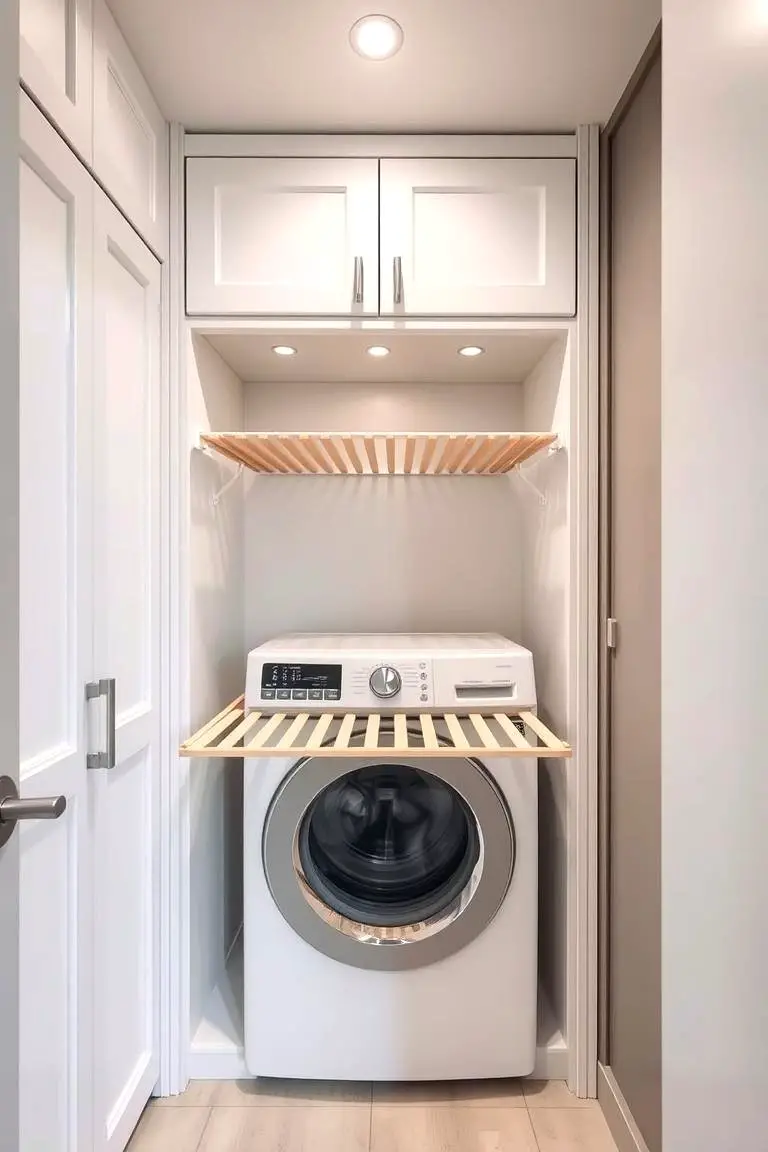 Built-In Fold-Down Drying Rack