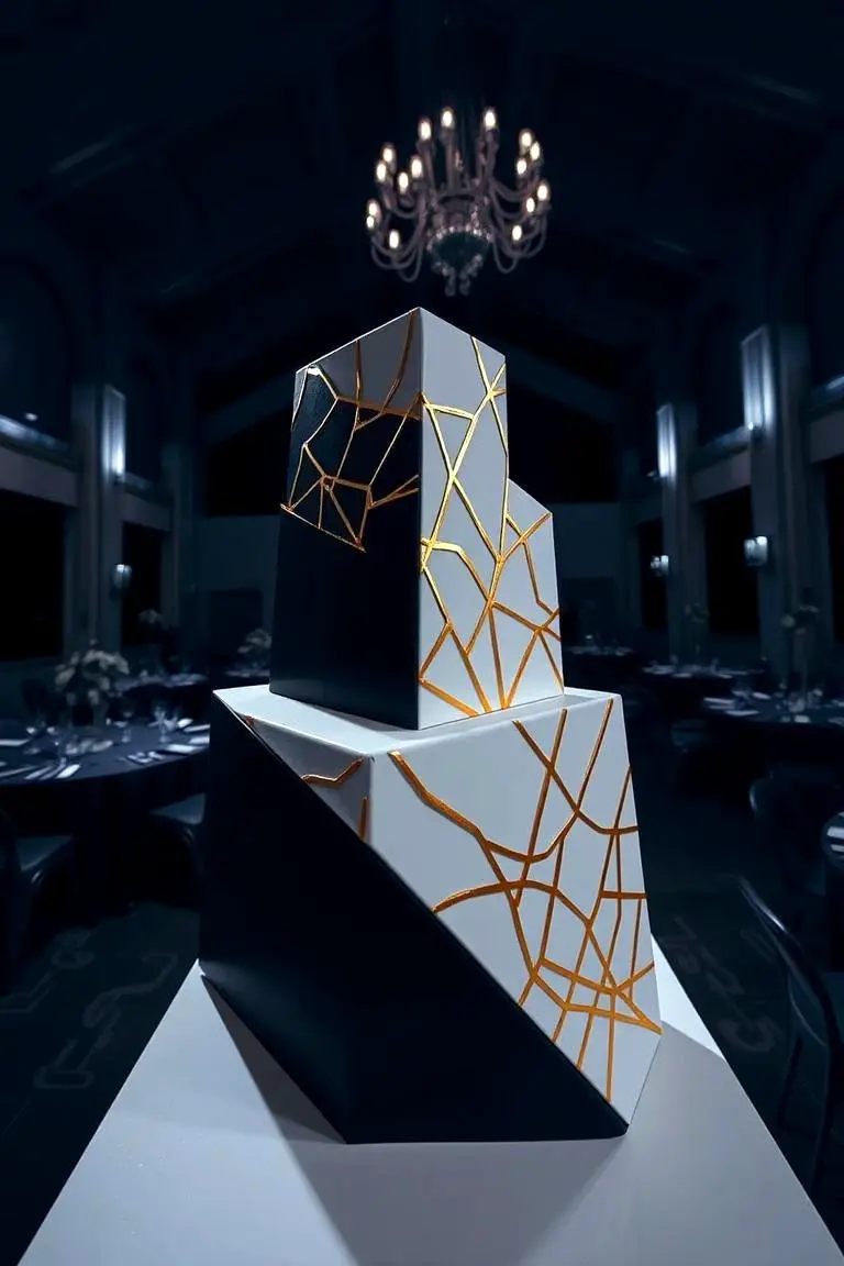 Modern Geometric Design Cake