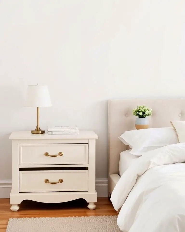 Cream Nightstands for Balance