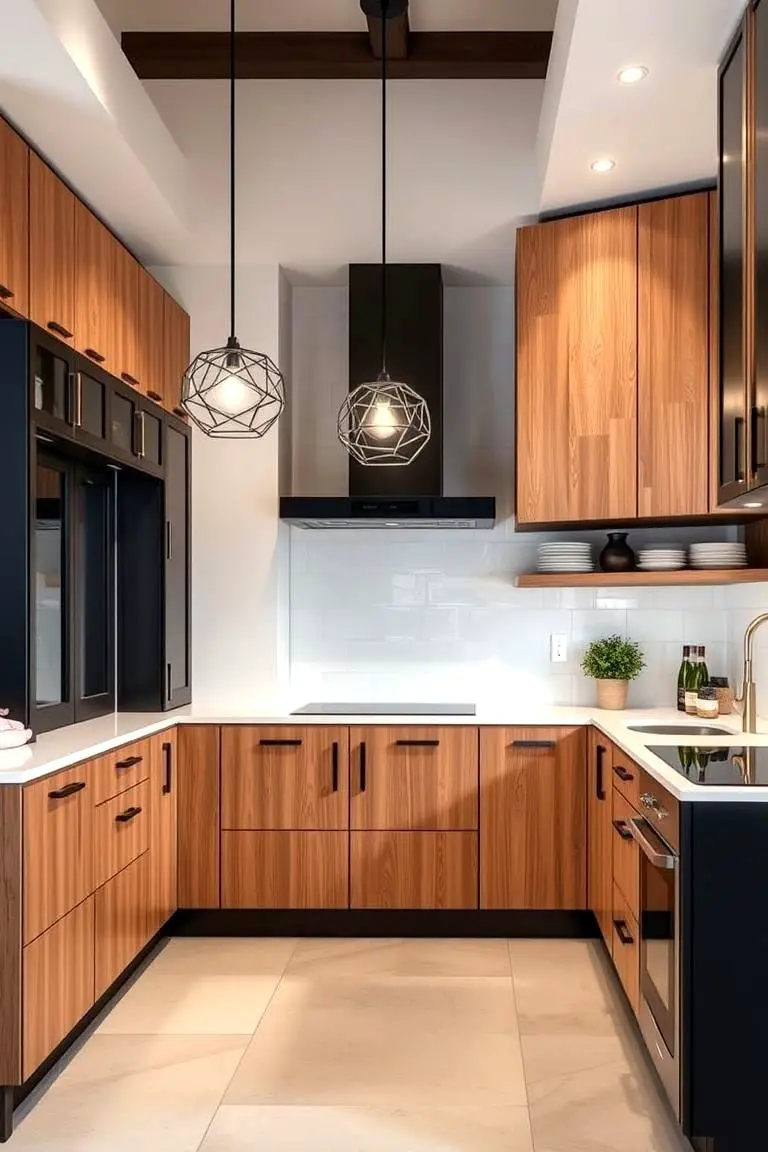 Mixed Materials Design Cabinets