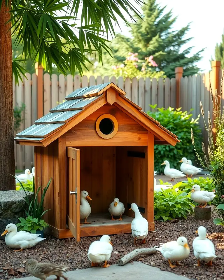 Rustic Wooden Duck House