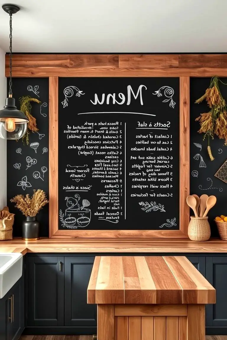 Chalkboard Menu Wall