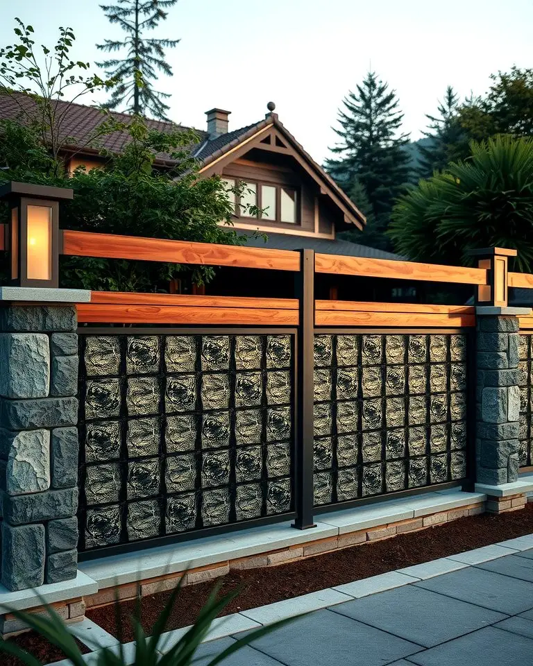 Robust Statement with Stone-Like Metal Panels and Wooden Tops