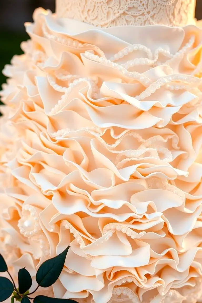Romantic Ruffled Layers Cake