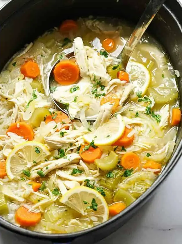 Lemon Chicken and Rice Soup
