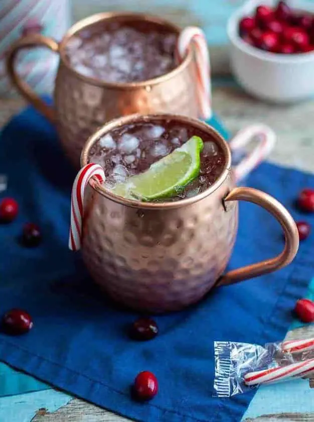 Candy Cane Moscow Mules