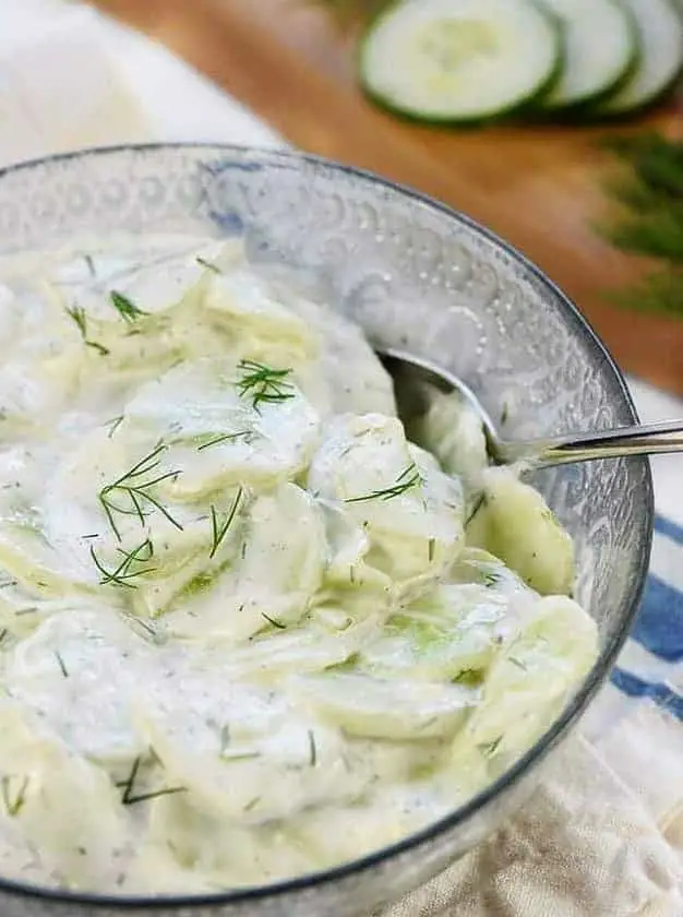 Creamy German Cucumber Salad