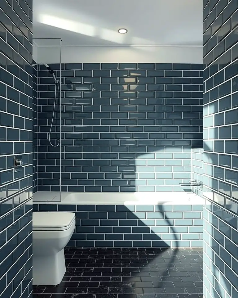 Subway Tile with Dark Grout