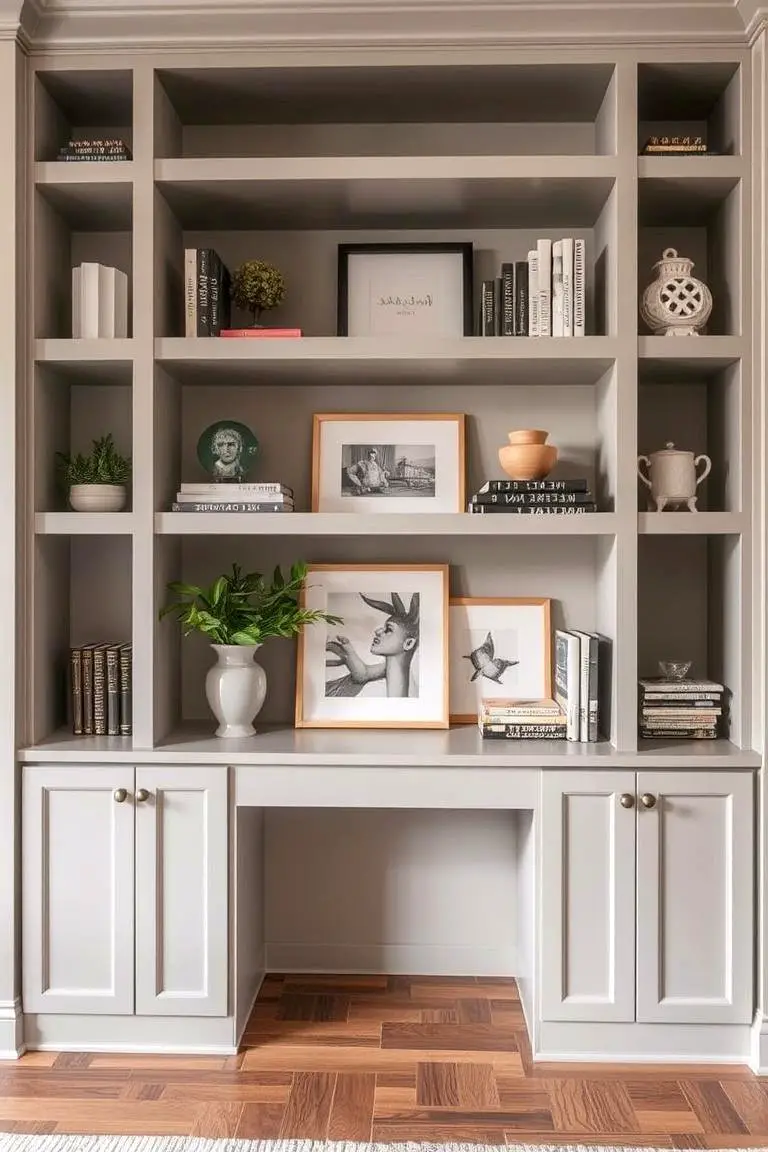 Sleek Built-in Shelves