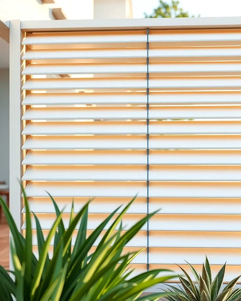Horizontal Louvered Fence