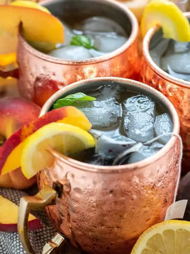 Peach Tea Bourbon Mules