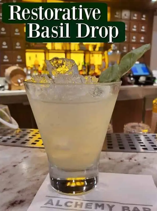 Restorative Basil Drop Cocktail