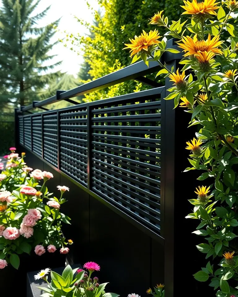 Black Horizontal Fence
