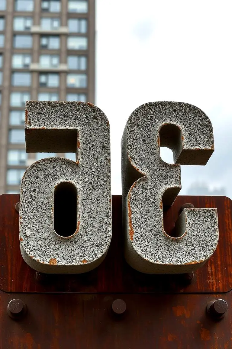 Industrial Style House Numbers