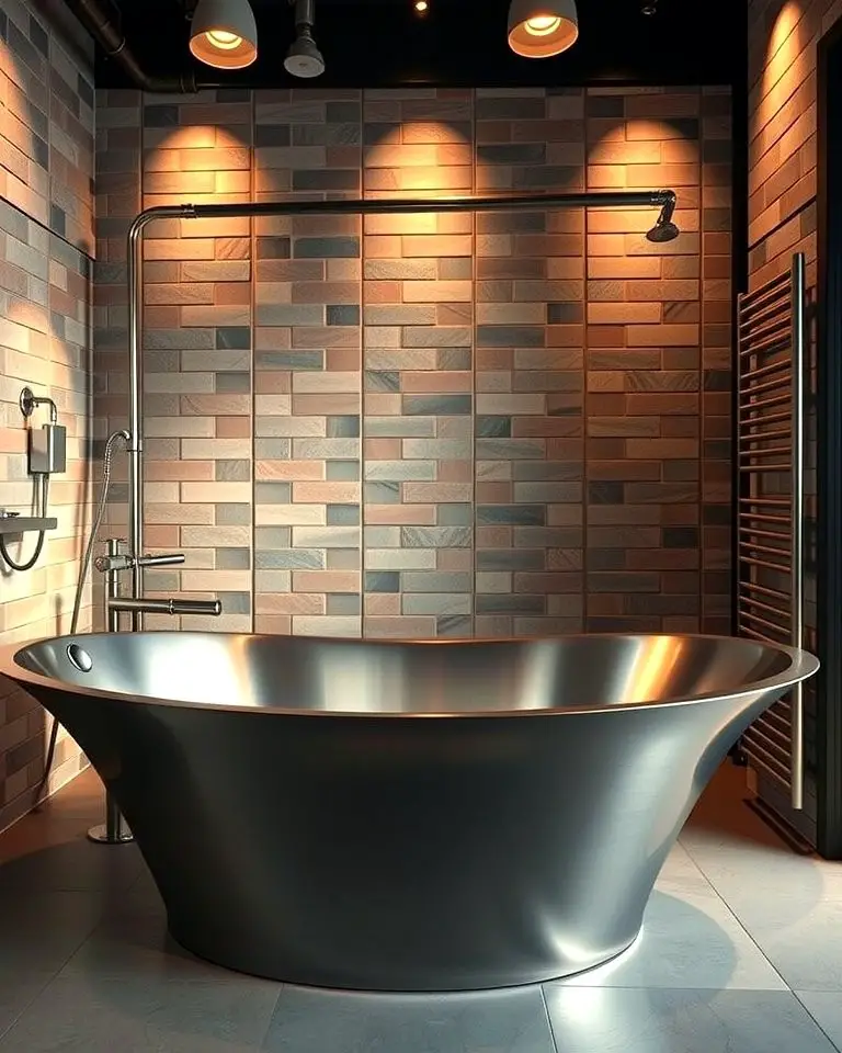Freestanding Metal Bathtub